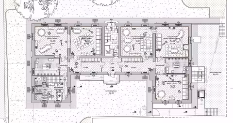 Riqualificazione asilo nido Castello Raggio: pianta asilo