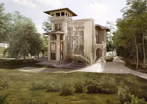 Villa Gruber, Corso Solferino 29: realizzazione nuovo asilo nido in palazzina liberty