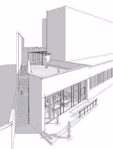 Scuola d’infanzia Albaro: vista di progetto