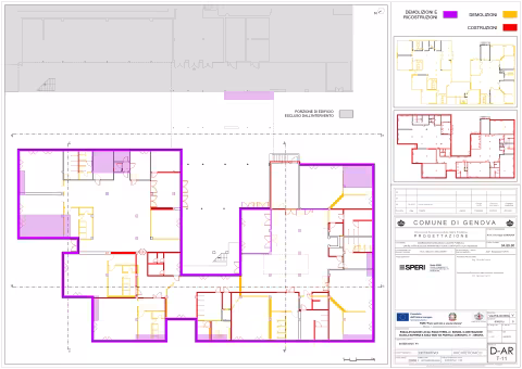 Scuola Materna Comunale Arcobaleno, Via Fratelli di Coronata 11: riqualificazione - Elaborato Grafico