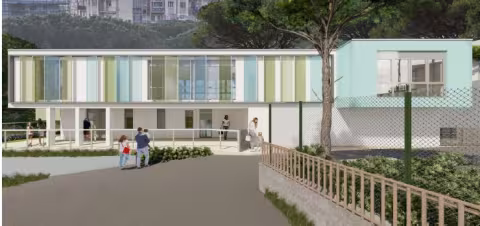 Nuovo polo per l’infanzia in Viale C.Bracelli: render ingresso principale