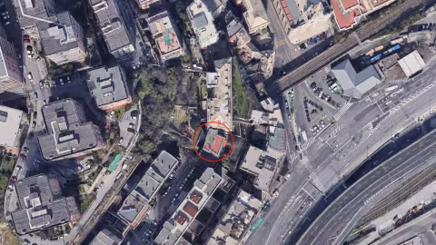 Povertà estrema - Stazioni di posta: inquadramento di dettaglio del sito da visore satellitare dell'immobile dell'intervento (Google maps)