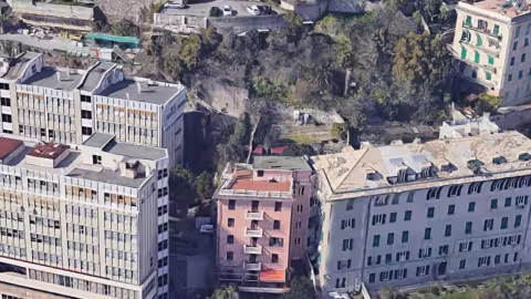 Povertà estrema - Stazioni di posta: vista d'insieme da visore 3D del prospetto Sud (Google Maps)