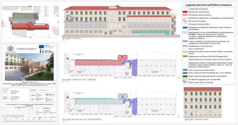Ex Istituto Doria, Via Struppa: realizzazione nuovo edificio adibito a palestra e servizi