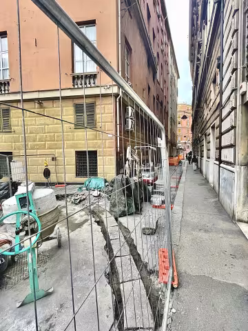 Lavori in corso via Vallechiara