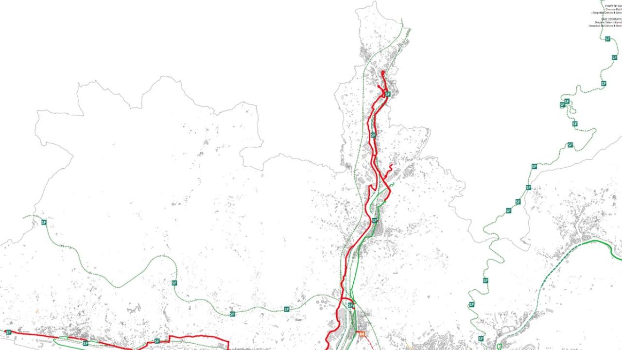 Percorsi da realizzare con PNRR (48 km) - Planimetria generale