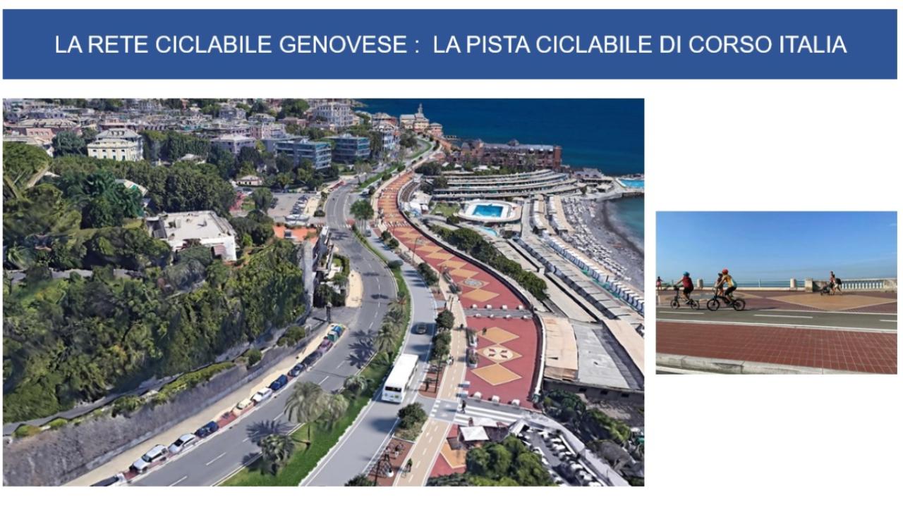 Pista ciclabile di Corso Italia da Corso Marconi a Boccadasse, dell'impianto semaforico e di illuminazione pubblica, nonché delle opere ad essa connesse