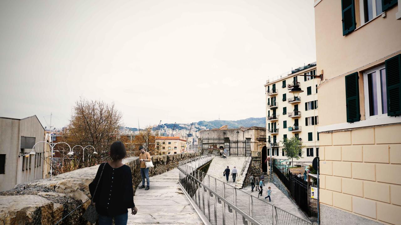 Mura della Malapaga: foto inserimento camminamento