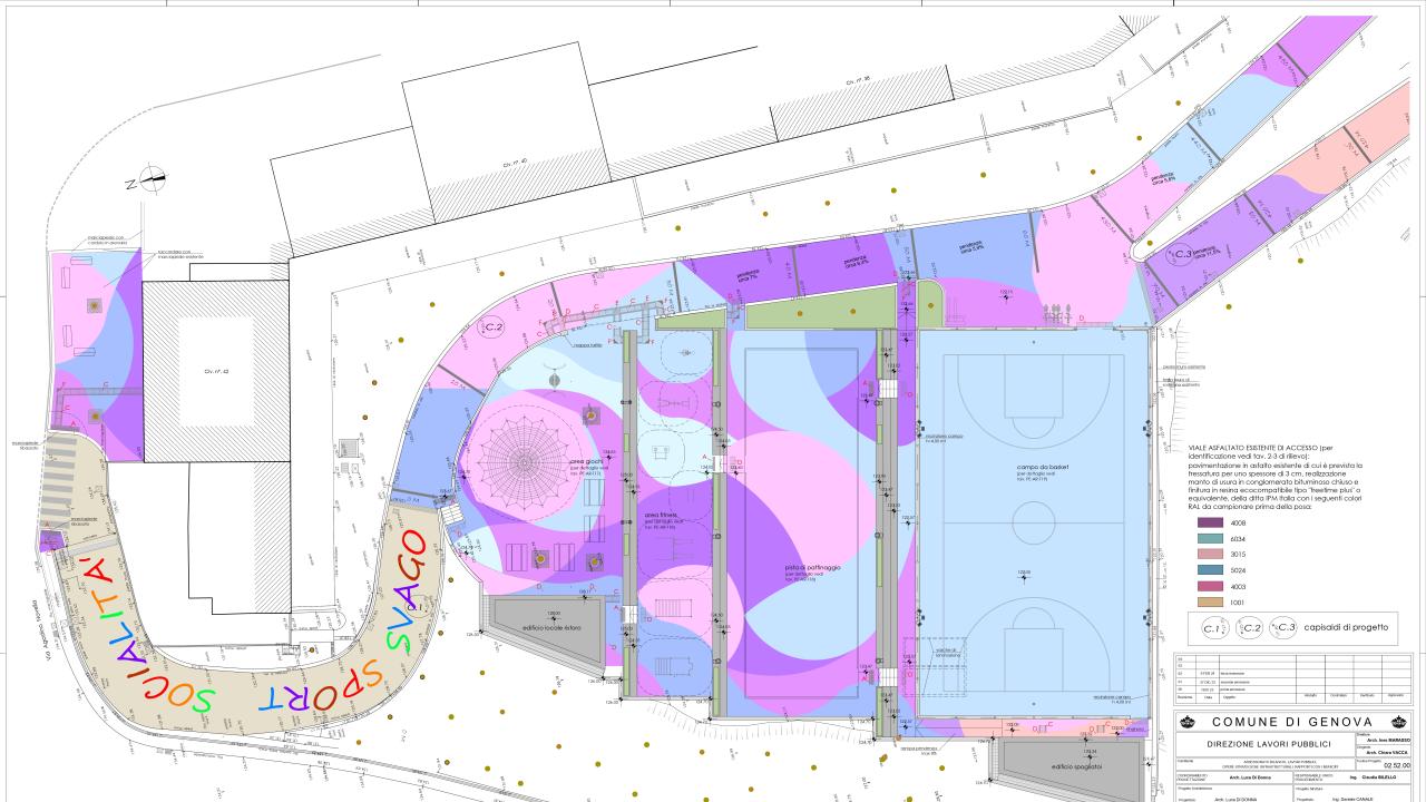 Quartiere di edilizia sociale di Via Novella: riqualificazione di spazi pubblici ad uso sportivo e riforestazione di aree boschive a margine del quartiere - Tavola Grafica