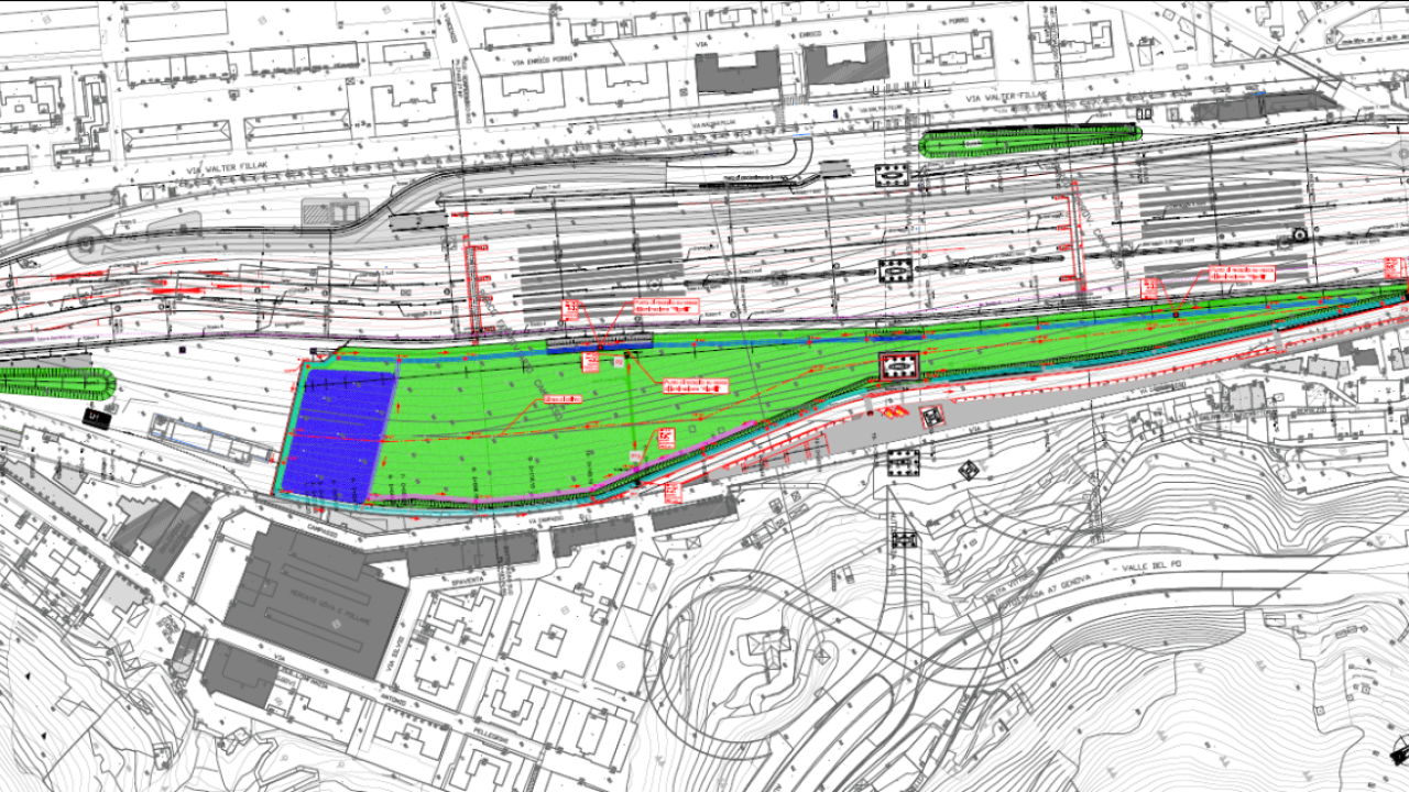 Area adiacente Via del Campasso: progetto sistemazione terre