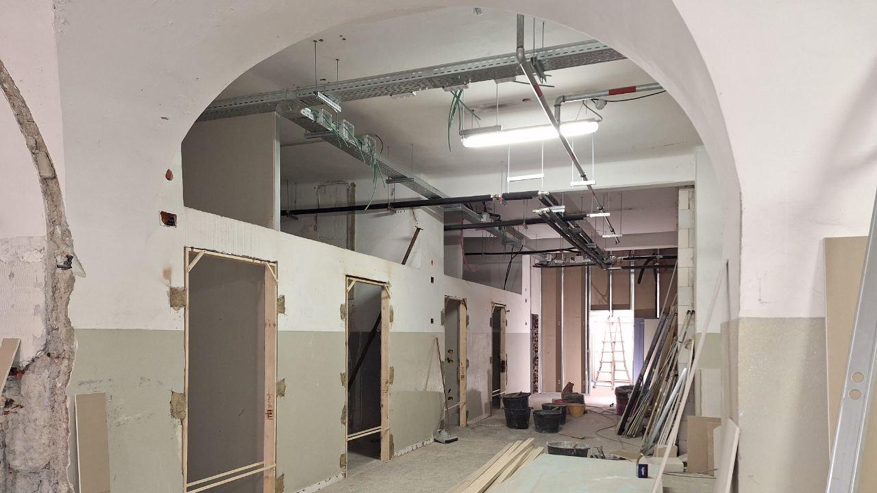Casa della solidarietà (Massoero), Via del Molo 13: completamento asilo notturno, spazi co-working, residenze sociali, spazi comuni, locali deposito; rifacimento copertura e restauro facciate Corpo B - Lavorazioni ai piani