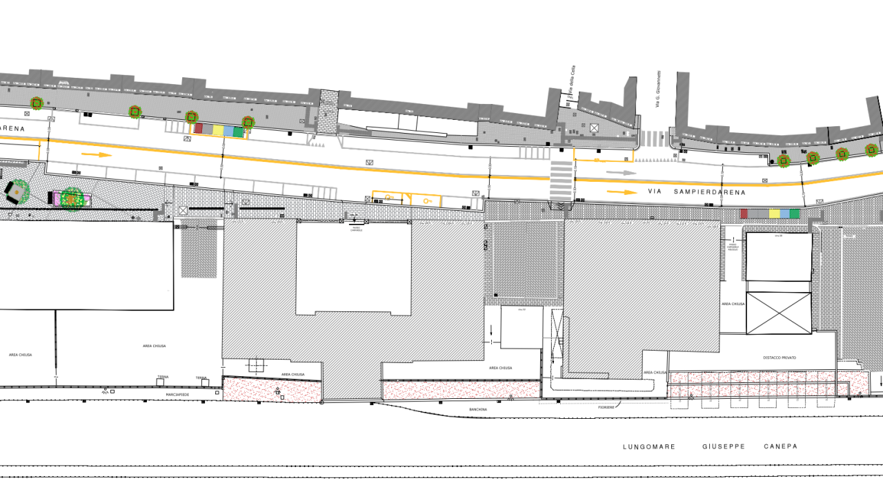 Via Sampierdarena: riqualificazione e realizzazione percorso ciclabile