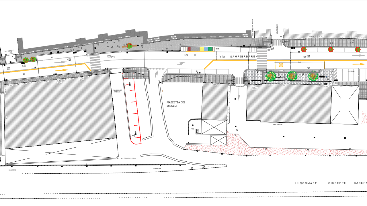 Via Sampierdarena: riqualificazione e realizzazione percorso ciclabile