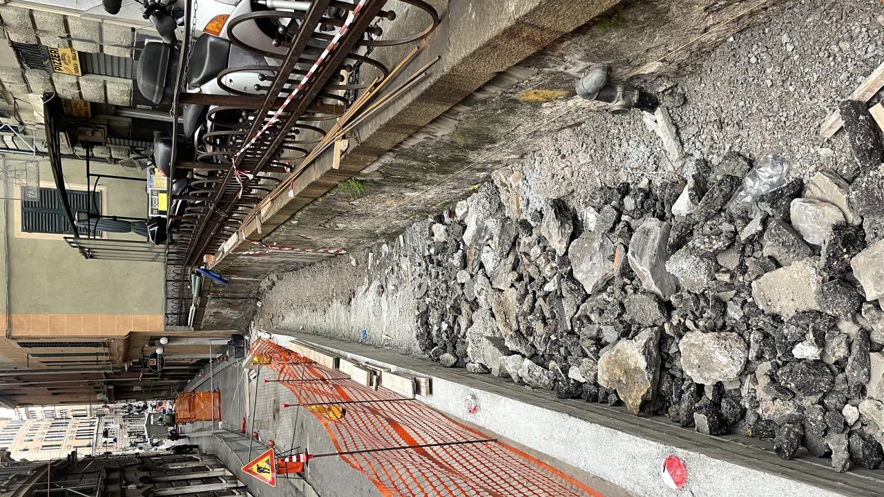 Lavori in corso via Vallechiara