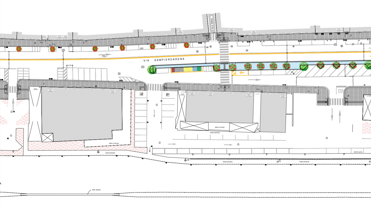 Via Sampierdarena: riqualificazione e realizzazione percorso ciclabile