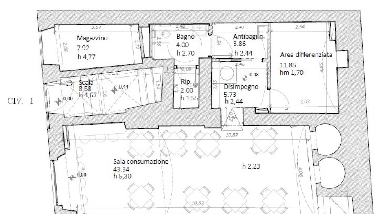Vico Posta Vecchia: planimetria progetto