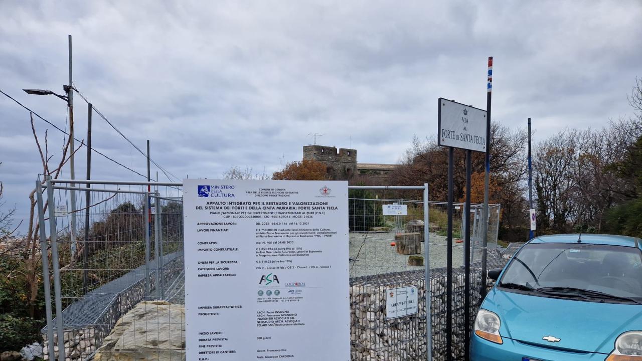 Restauro e valorizzazione del Sistema dei Forti e della Cinta Muraria: Forte Santa Tecla