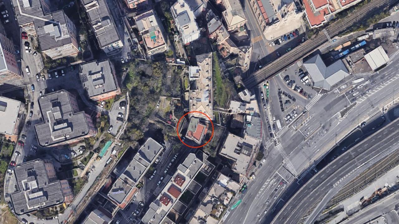 Povertà estrema - Stazioni di posta: inquadramento di dettaglio del sito da visore satellitare dell'immobile dell'intervento (Google maps)